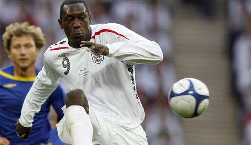 Emile Heskey traf 2001 beim 5:1 für England gegen Deutschland