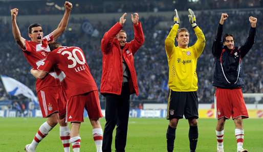 Allen Grund zum Jubel: Klinsmanns Bayern sind seit neun Pflichtspielen ungeschlagen