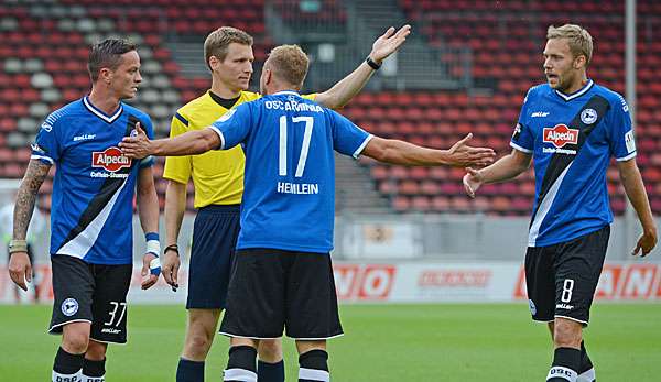 Christian Müller (l.) flog gegen Osnabrück mit Rot vom Platz