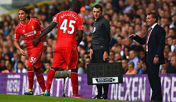 Lazar Markovic wurde gegen die Spurs für Mario Balotelli in der 61. Minute eingewechselt 