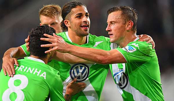 Matchwinner unter sich: Rodriguez (M.) und Olic (r.) sicherten den Wölfen drei Punkte