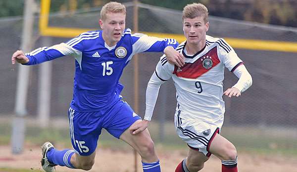 Timo Werner (r.) traf gegen Lettland zum 3:0-Endstand