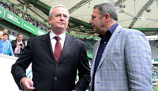 Klaus Allofs hofft, dass Wölfe-Förderer Martin Winterkorn noch lange im Unternehmen bleibt