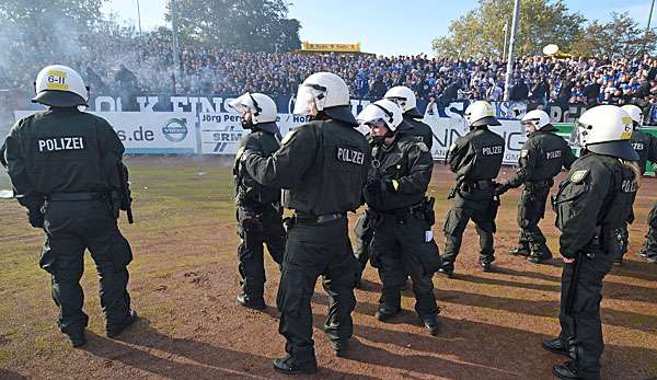 634 Polizisten waren beim Spiel zwischen Bielefeld und Münster im Einsatz