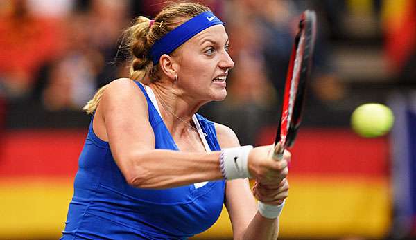 Petra Kvitova gewann das Auftaktmatch gegen Andrea Petkovic