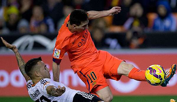 Lionel Messi feierte mit Barca in Valencia einen knappen 1:0-Sieg