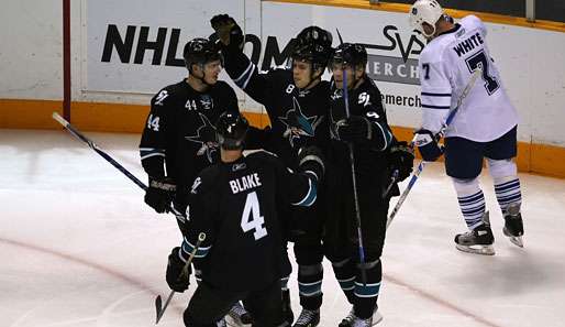 Die San Jose Sharks feierten gegen Toronto den achten Sieg in Folge