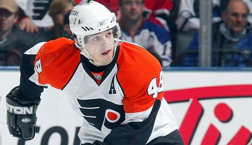 Danny Briere von den Philadelphia Flyers fällt weiter aus