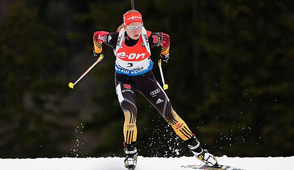 Franziska Preuß ist in Ruhpolding auf Platz zwei gelaufen