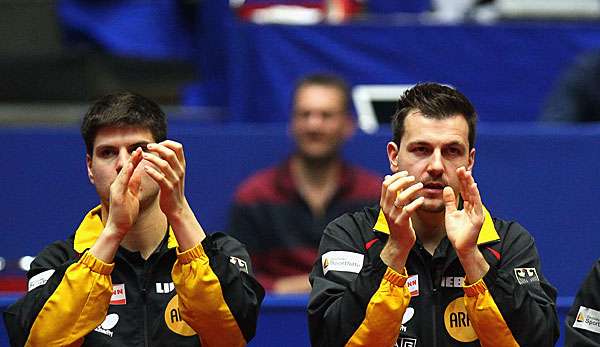 Dimitrij Ovtcharov (l.) und Timo Boll (r.) konnten ihre Top-10-Platzierung halten