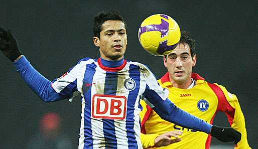 Die Hertha war meist einen Schritt schneller (im Bild Cicero gegen Porcello)