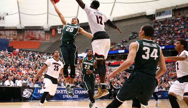 Travis Trice (l.) und Gavin Schilling stehen mit Michigan State im Final Four