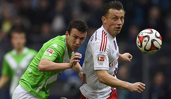 Ivica Olic (r.) unterlag mit dem HSV seinem Ex-Verein aus Wolfsburg  