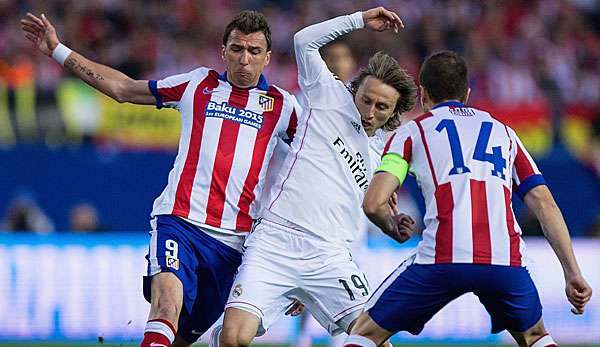 Mario Mandzukic (l.) ging gegen Real immer dahin, wo es weh tut