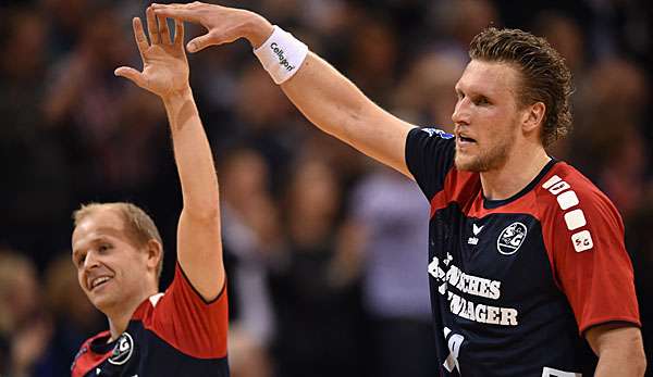 So sehen Sieger aus! Die SG Flensburg steht zum fünften Mal im DHB-Pokal-Finale