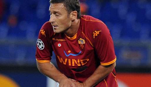 Vier Wochen muss der italienische Traditionsklub AS Rom ohne Francesco Totti auskommen