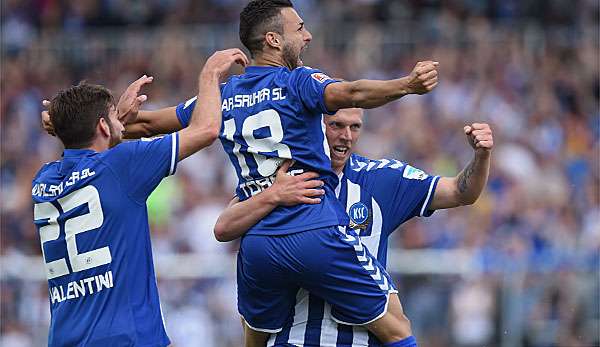 Der Karlsruher SC machte mit einem 2:0 gegen 1860 München die Relegation perfekt