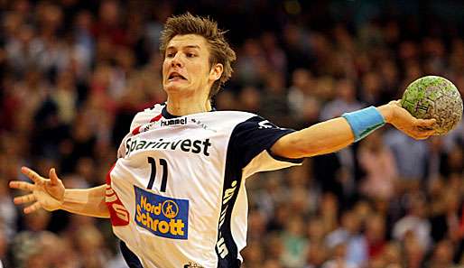 Lasse Svan Hansen (Flensburg) erzielte gegen die Löwen einen Treffer