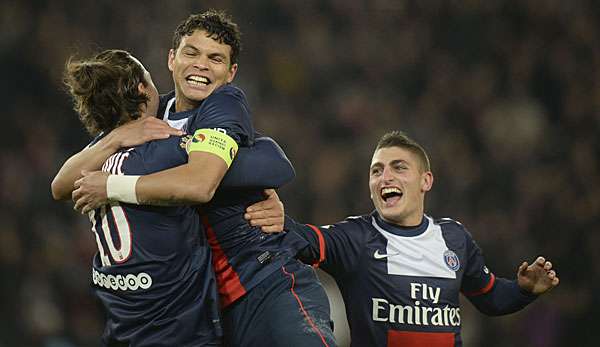 Thiago Silva und Ibrahimovic spielten von 2010 bis 2012 gemeinsam beim AC Milan