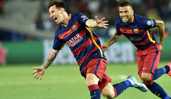 Unter der Woche sicherte sich Messi mit Barca den Supercup gegen Sevilla