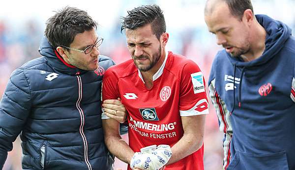 Danny Latza zog sich lediglich eine Verstauchung des Handgelenks zu