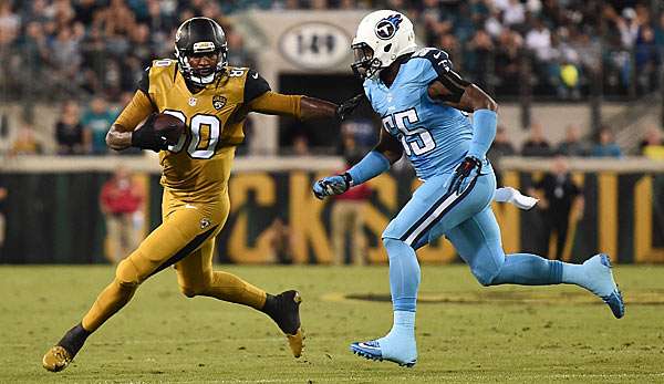 Tight End Julius Thomas (l.) gelang der Game-Winning-Touchdown gegen die Titans