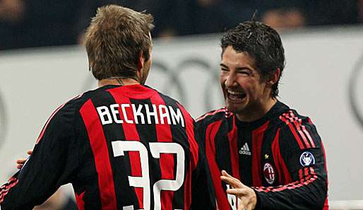 Pato (rechts) brachte Milan nach mustergültiger Vorarbeit von Beckham auf die Siegerstraße