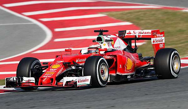 Kimi Raikkonen bei den Tests heute in Barcelona