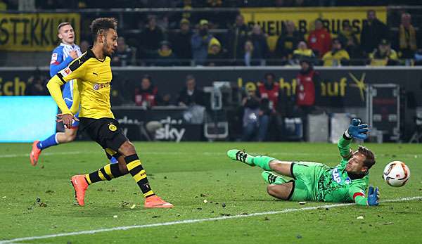 Pierre-Emerick Aubameyang erzielte gegen die TSG den Treffer zum 3:1