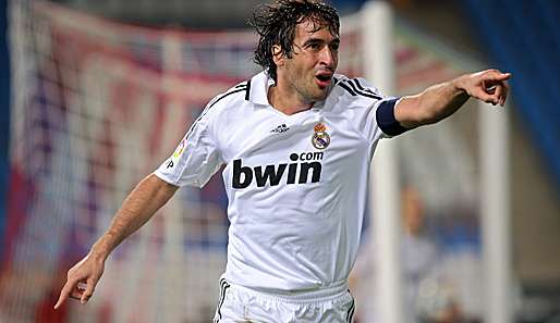 Hat nun elf Saisontore auf dem Konto: Raul von Real Madrid