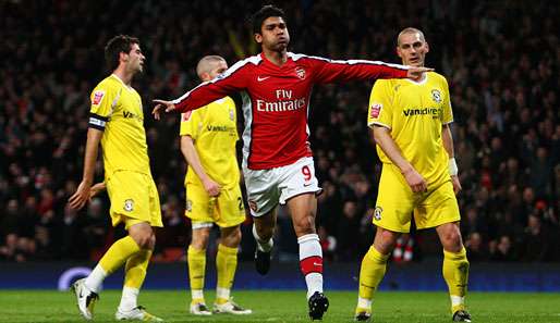 Eduardo traf zweimal für Arsenal im FA-Cup gegen Cardiff City