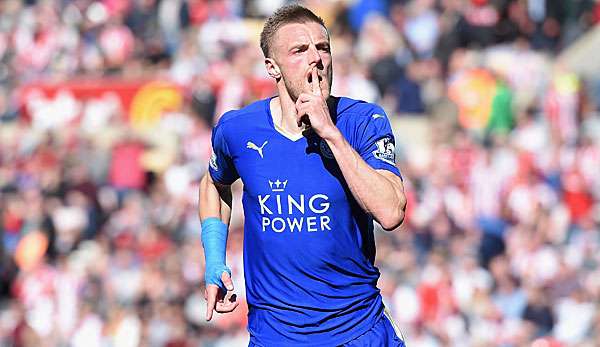 Jamie Vardy feiert sein Tor gegen Sunderland