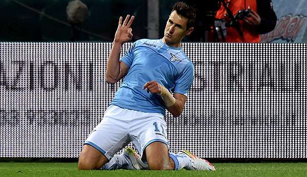 Miroslav Klose von Lazio Rom bringt es in dieser Saison auf vier Tore in der Serie A TIM