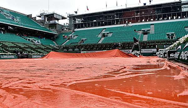 Bei den French Open fällt Tag 9 dem Regen zum Opfer