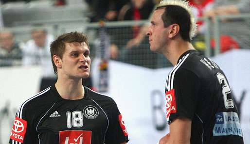 Michael Kraus (l.) und Pascal Hens stehen gegen Weißrussland und Israel nicht im DHB-Kader
