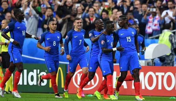  Frankreich spielt gegen das deutsche Team im Halbfinale der UEFA Euro 2016