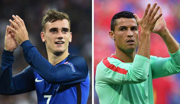 Antoine Griezmann trifft auf Cristiano Ronaldo