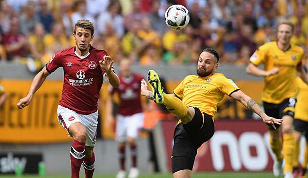 Dynamo Dresden und der 1. FC Nürnberg lieferten sich einen harten Kampf