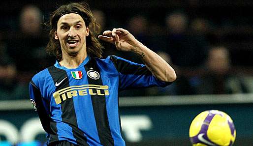Inter-Superstar Zlatan Ibrahimovic traf beim 3:0 gegen Reggina doppelt