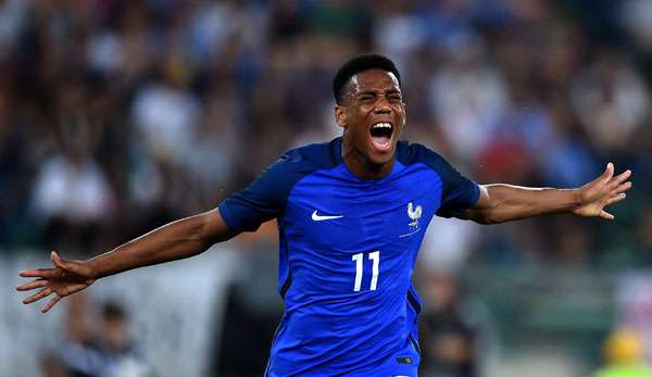 Anthony Martial erzielte Frankreichs Führung in Italien