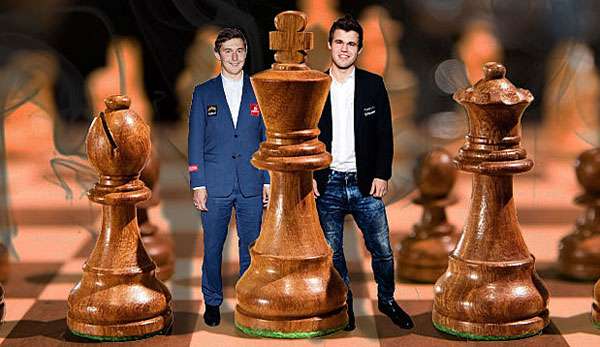 Magnus Carlsen (r.) will zum dritten Mal Schach-Weltmeister werden
