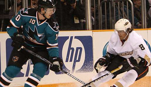 Christian Ehrhoff konnte die Niederlage der Sharks gegen die Ducks nicht verhindern