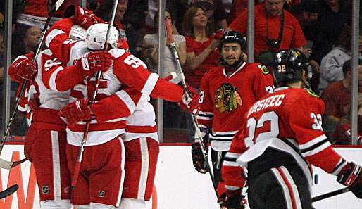 Jubel bei den Red Wings: Detroit fehlt nur noch ein Sieg, zum erneuten Final-Einzug