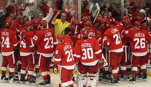 Freude in Detroit: Die meisterschaftserprobten Red Wings stehen erneut im Finale