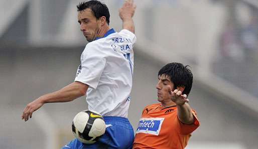 Anton Shynder (r.) machte in der abgelaufenen Saison 14 Spiele für den VfR Aalen