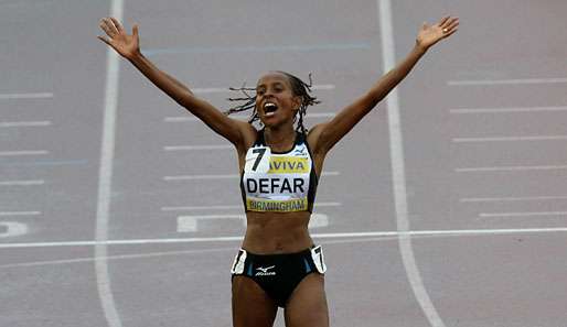 Meseret Defar gewann bei den Olympischen Spielen 2004 die Goldmedaille über 5000m