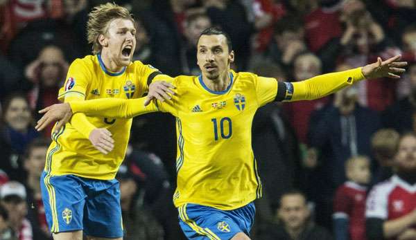 Emil Forsberg spielte in Schwedens Nationalelf mit seinem Vorbild Zlatan Ibrahimovic zusammen