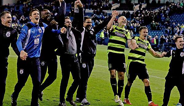 David Wagner feiert mit Huddersfield Town den Einzug ins Playoff-Finale