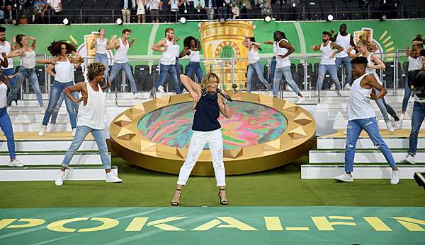 Helene Fischer trat in der Halbzeit des Finals auf