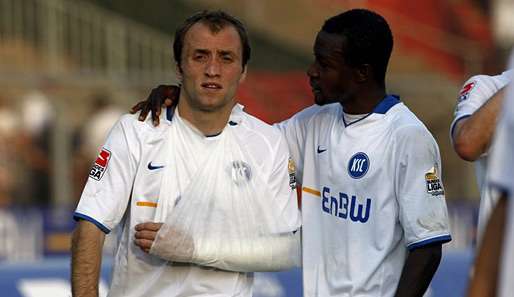 Alexander Iaschwili (l.) wechselte 2007 vom SC Freiburg zum Karlsruher SC